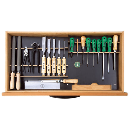 Ulmia Werkzeugsatz 304 für Unterbauschrank in Draufsicht