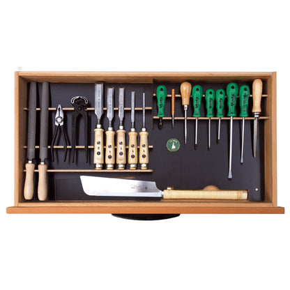 Ulmia Werkzeugsatz 306 für Unterbauschrank in Draufsicht