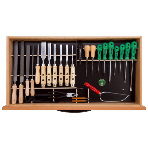 Ulmia Werkzeugsatz 316 für Unterbauschrank in Draufsicht