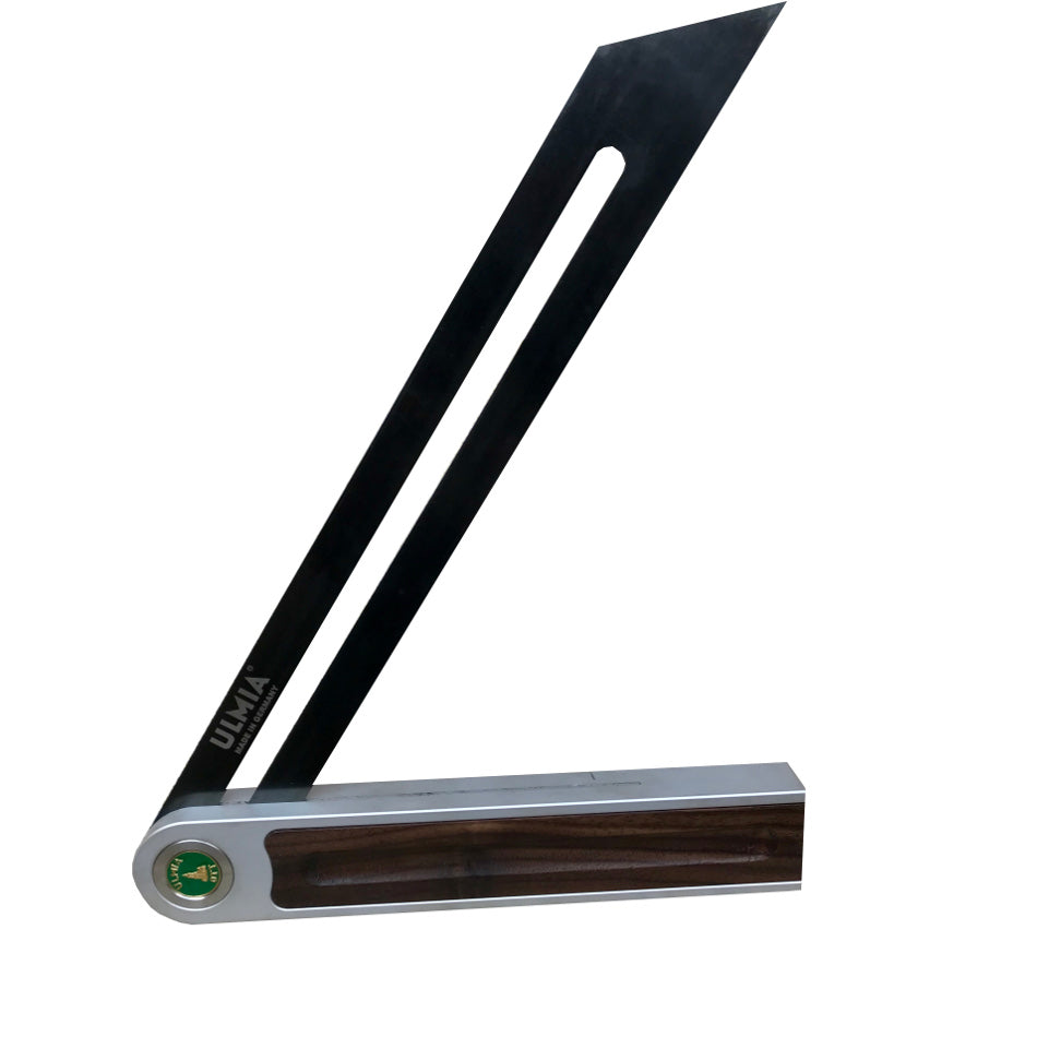 Ulmia 503 Multiangle Précision Line Aluminium - Mesure Angles 45/135° Avec Insert Noyer, 350 Mm