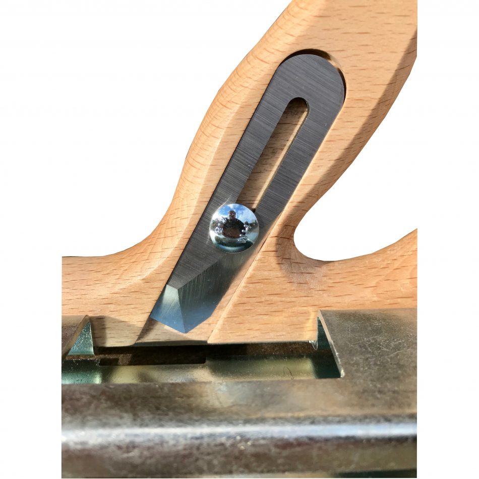 Ulmia Kantenbeschneider für Furniere in Nahaufnahme