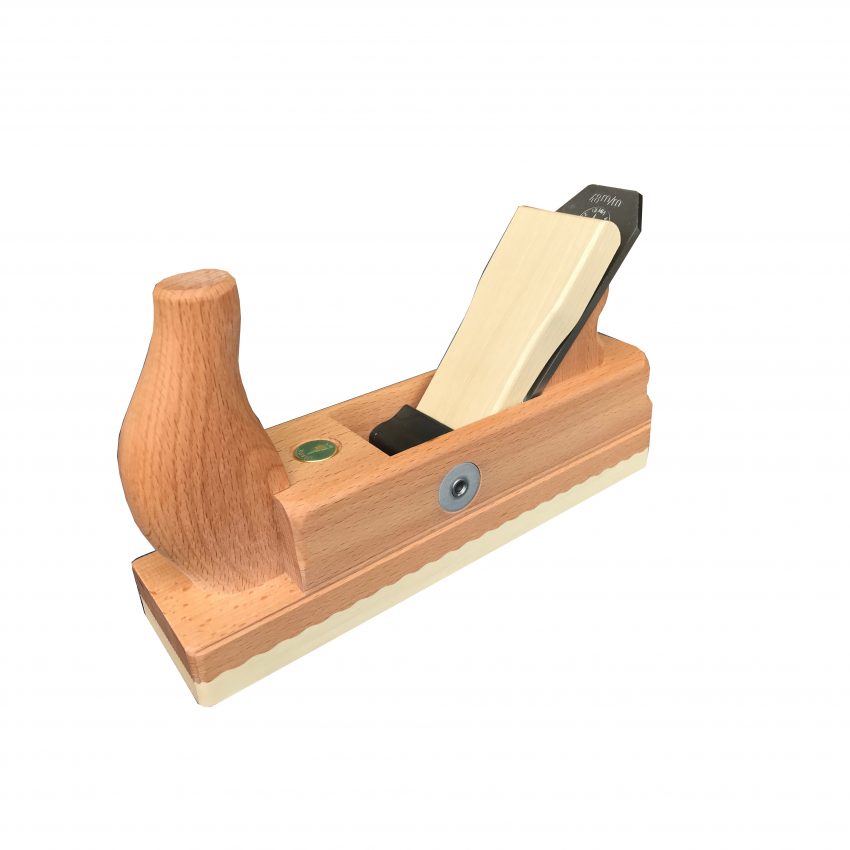 Ulmia Doppelhobel mit Weißbuchensohle in Seitenansicht