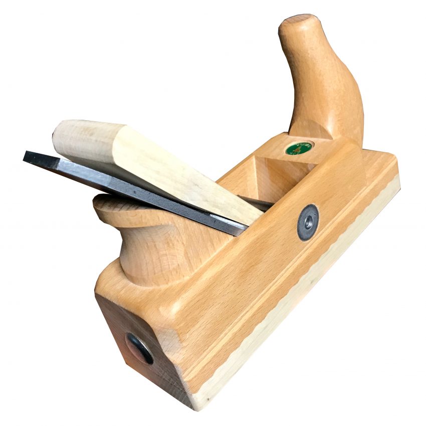 Ulmia Doppelhobel mit Weißbuchensohle in Seitenansicht