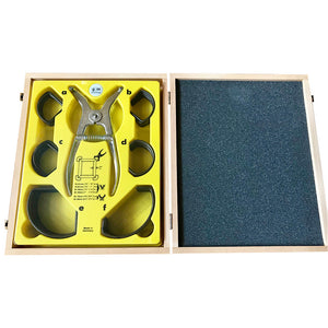 gm Arbeitsgarnitur im Holzkasten in Frontansicht